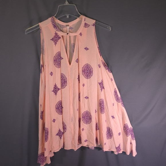 Free People 'Tree Swing' Sleeveless Tunic or Mini Dress Light Boho Size Small - Picture 1 of 10